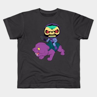 Skeletor riding Panthor Kids T-Shirt